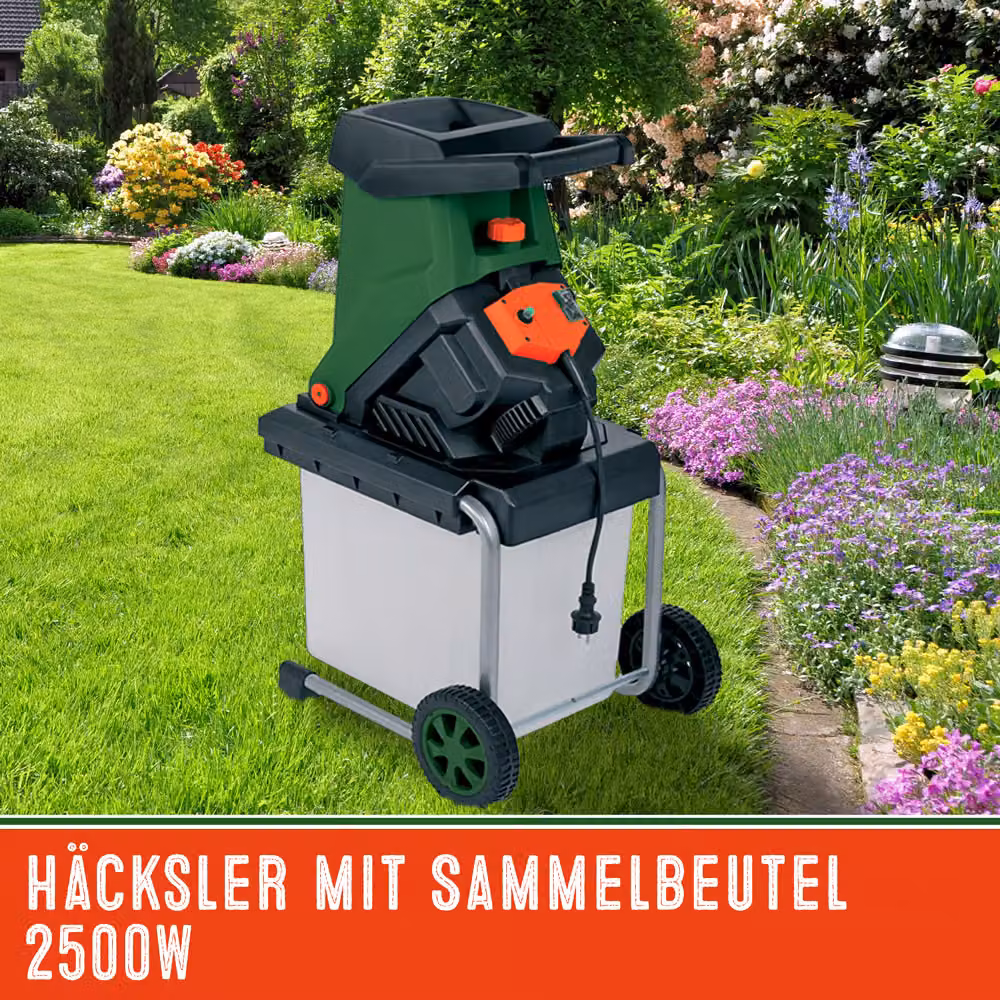 Trinciatutto elettrico Gardebruk 2500W verde con contenitore da 50L – 3