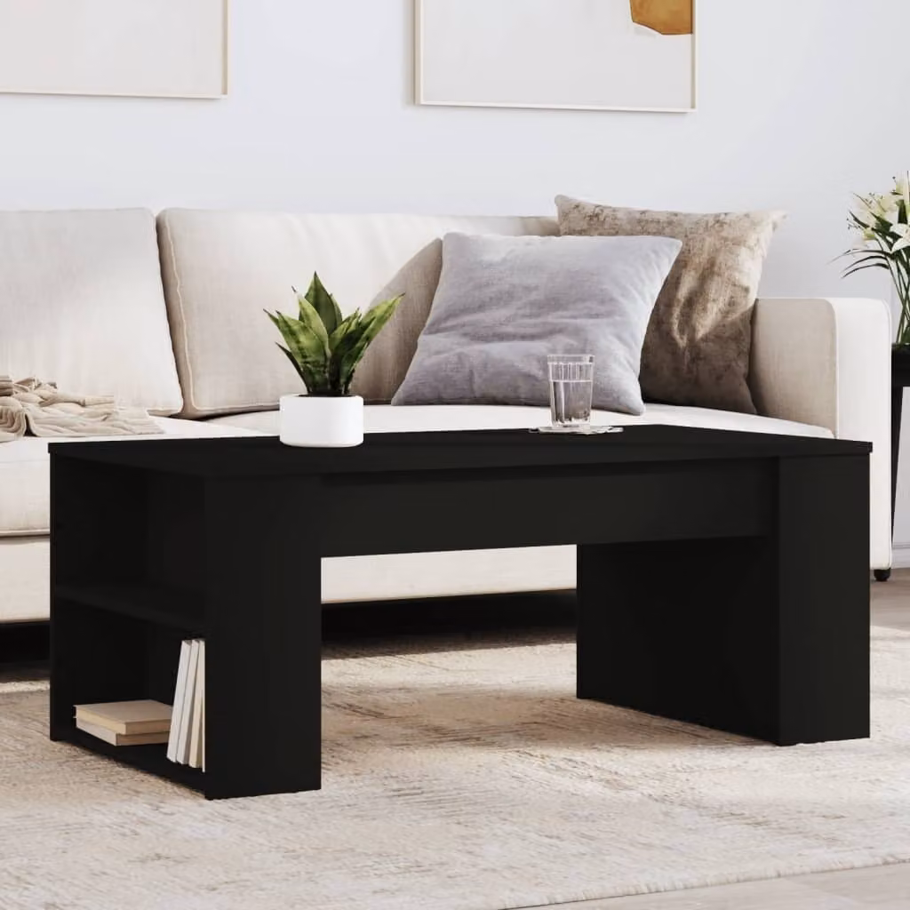 Maison Exclusive - Tavolino nero 102x55x42 cm Materiale ligneo