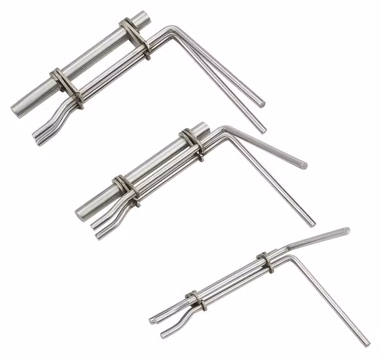 Set di Guarnizioni Idrauliche - 3 pezzi S/M/L - Strumento di Installazione - Acciaio Inossidabile - Applicazione Universale - Argento - Strumento per Guarnizioni