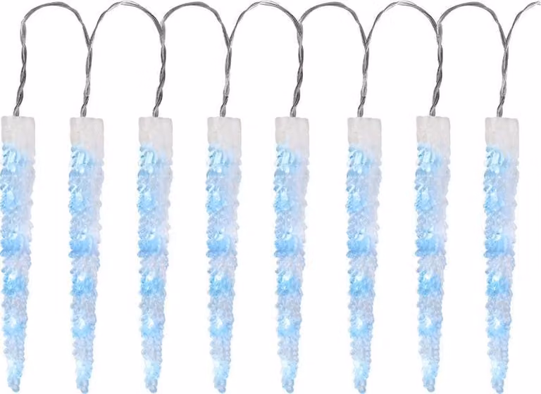 Catena luminosa MagicHome Natale Icicle, 65x LED blu ghiaccio, 8 funzioni, 230 V, 50 Hz, IP44, per esterni, illuminazione, L-2,70 m