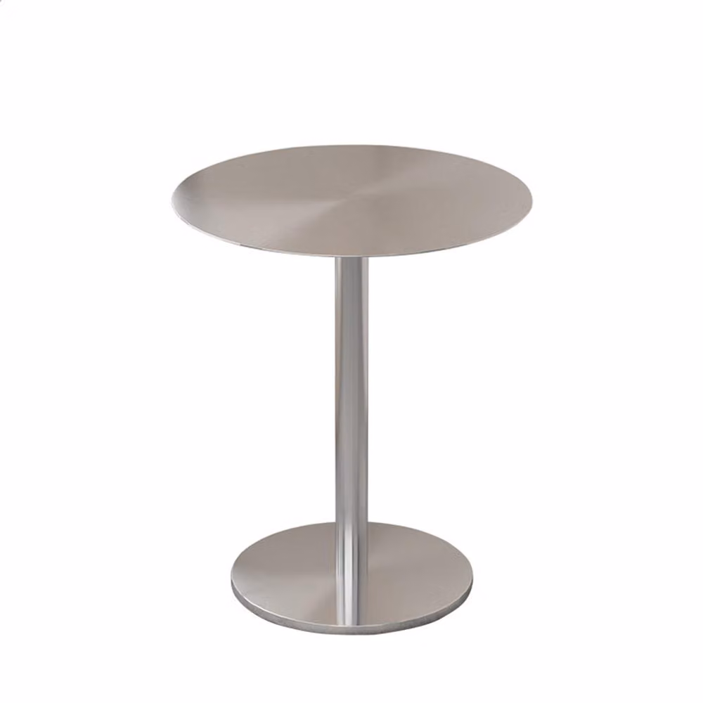 Mobili da ristorazione in acciaio inox bar caffè commerciale tavolo bistrot tavolo rotondo 70x75cm 【BXG-BY70】