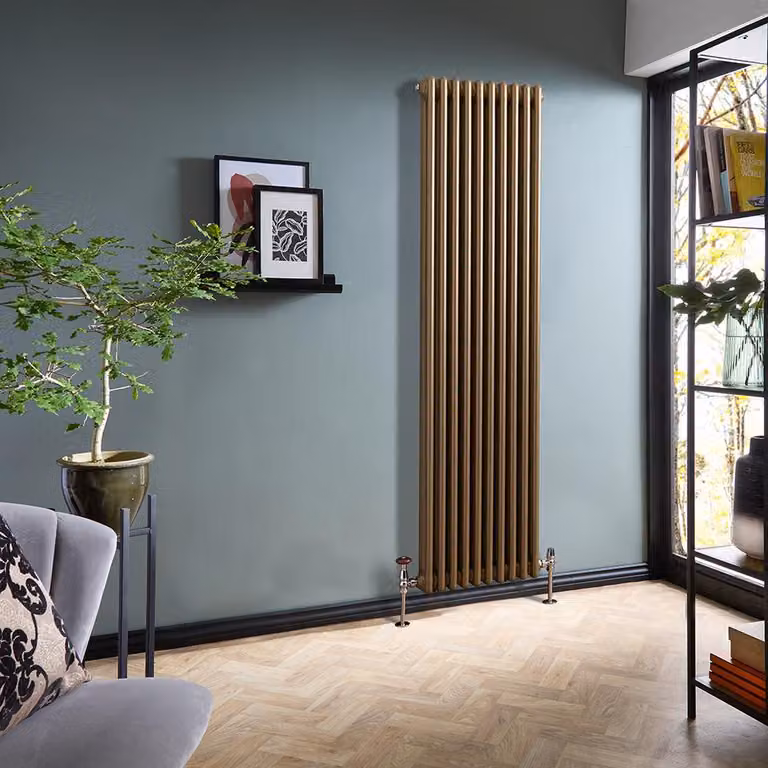 Radiatore Tradizionale Verticale a Doppia Colonna - Bronzo Metallizzato - 1800mm x 470mm - Regent by Hudson Reed