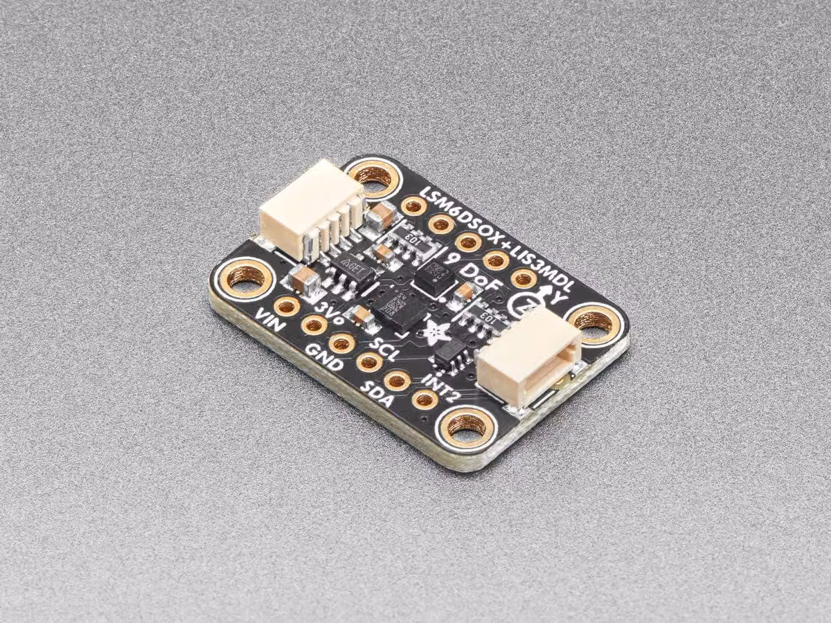 Modulo IMU a 9 gradi di libertà (9-DoF) con sensori LSM6DSOX e LIS3MDL, compatibile con i connettori STEMMA QT/Qwiic