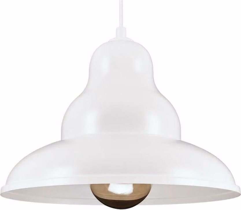 BULMA Lampada a sospensione Industrial Metallo Bianco 1xE27 Regolabile in altezza