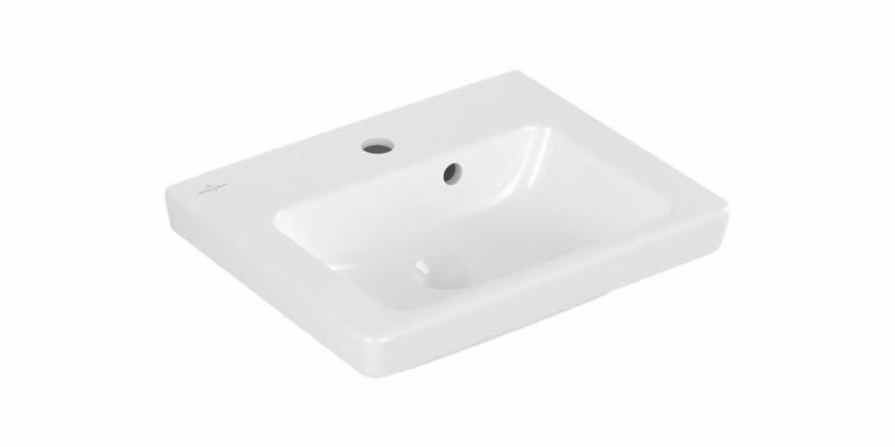 Villeroy & Boch Subway 2.0 lave-mains, rectangulaire, 1 trou pour robinet, avec trop-plein, 450x370mm, 7315F501, 7315F501
