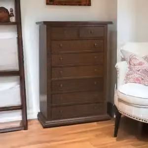 Cassettiera Settimino KIVIO in Legno e MDF con 8 Cassetti, Colore Marrone – 2
