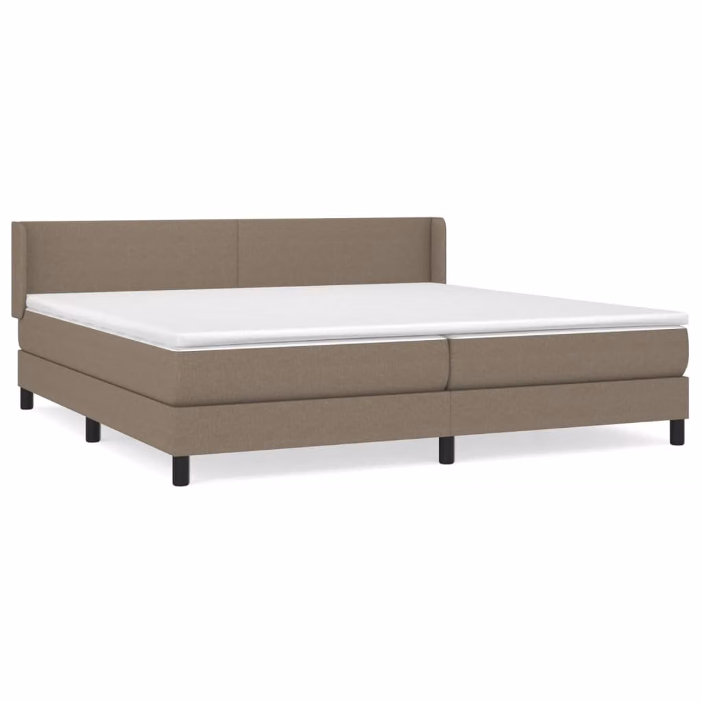 Giroletto a Molle con Materasso Tortora 200x200 cm in Tessuto