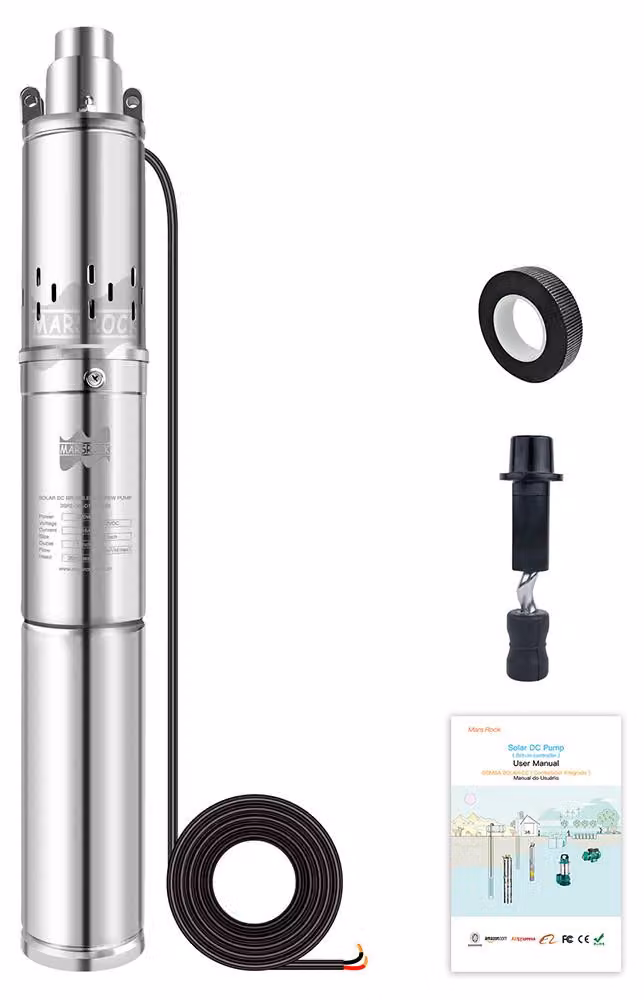 Pompa sommergibile a energia solare - Potenza: 400 W - Pompa centrifuga - 48 V DC - Pompa per giardino - Elettrica