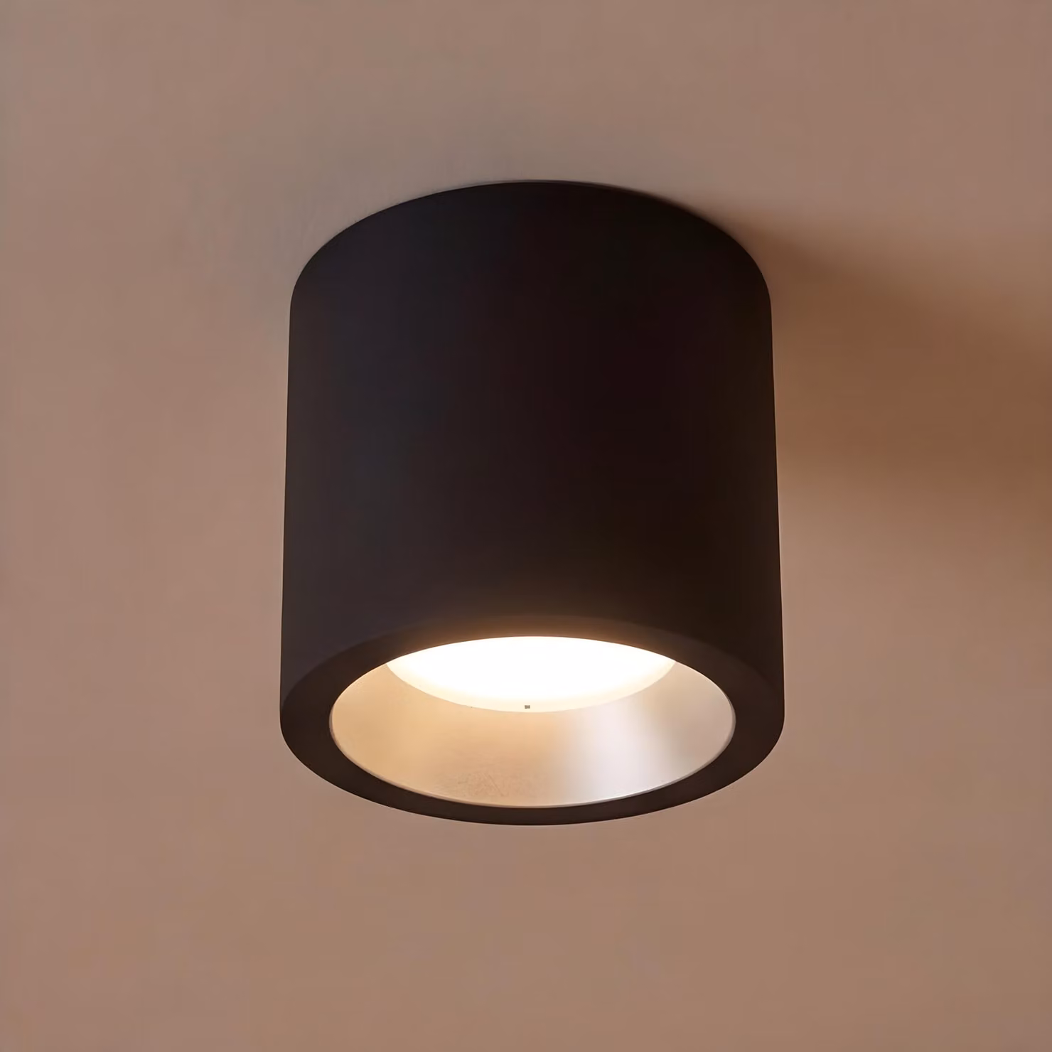 LedsC4 - Plafonaio a LED per interni ed esterni, design moderno e funzionale, efficienza energetica, grado di protezione IP, 168 mm, nero, versatile e resistente