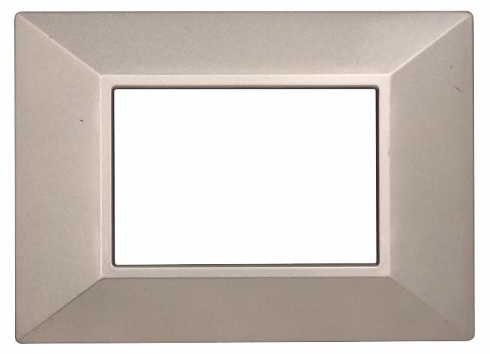 ETTROIT AN90308 Placca Piramide 3P Serie MOON Colore Titanio Compatibile Con Bticino Axolute