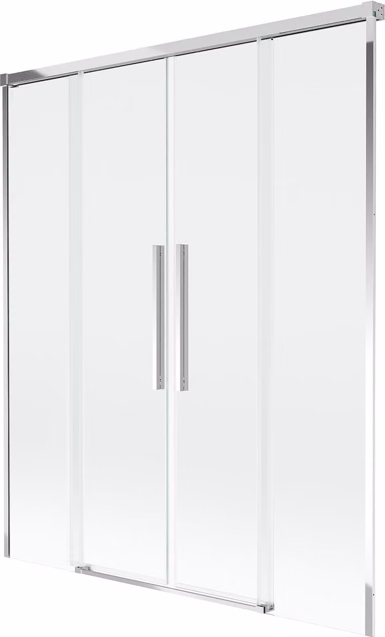 Mexen Rox paratia per vasca da bagno a 2 ante scorrevoli 140 x 150 cm, trasparente, cromo - 8C9-140-002-01-00