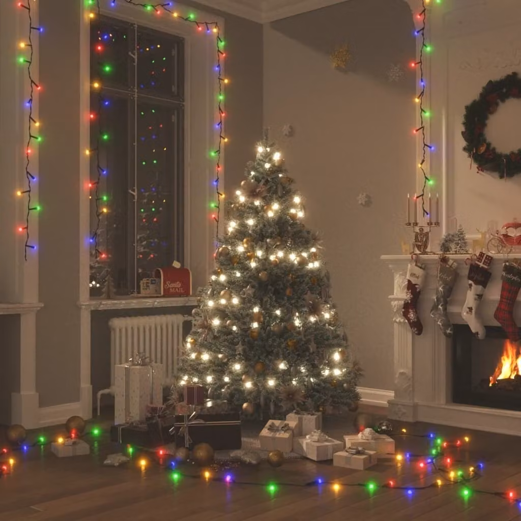 The Living Store Fata LED con 600 LED Multicolore 60 m PVC