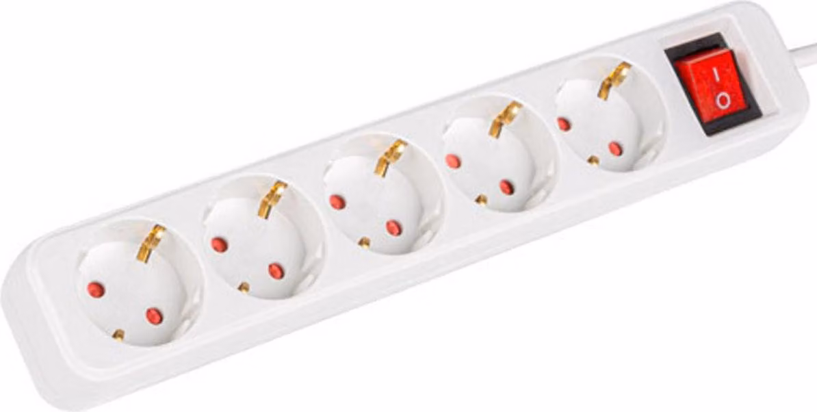 Lanberg PS1-05F-0150-W Lanberg Steckdosenleiste 5x Schuko m.Sch. Kupfer 1.5m weiß
