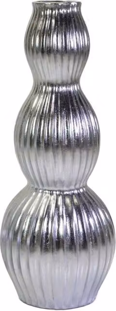 Portavaso resina argento cm Ø45xh120