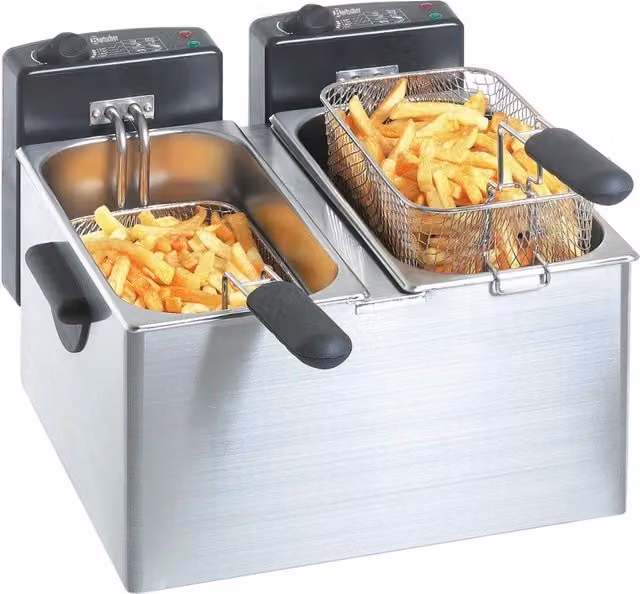 Friggitrice MINI III Bartscher in acciaio inox e plastica, argento e nero