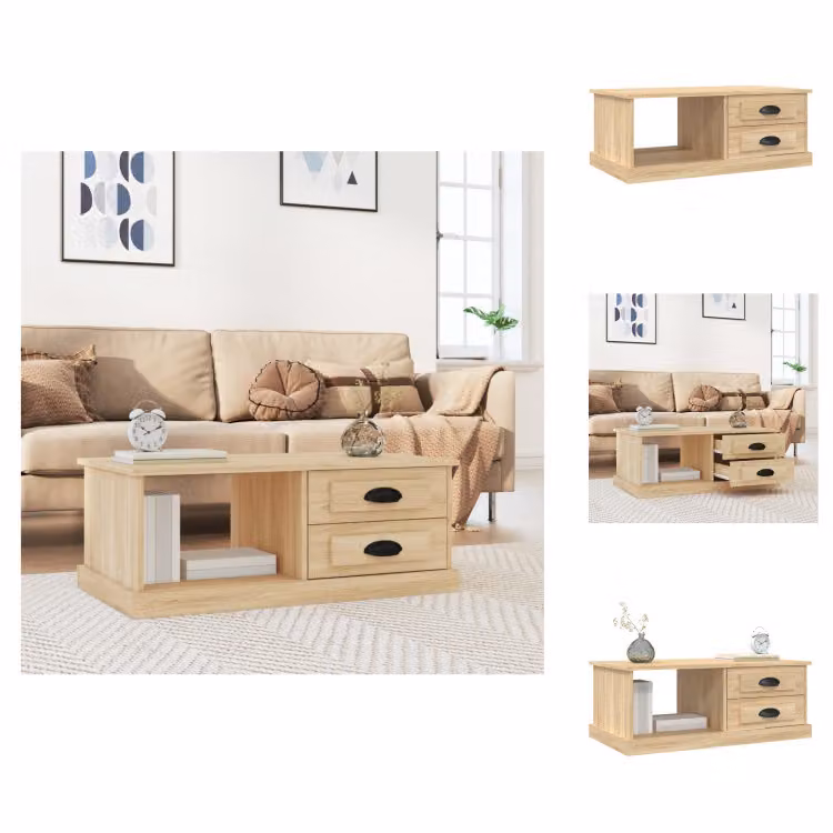 vidaXL Tavolino in rovere Sonoma 90x50x35 cm in legno - Tavolini da caffè