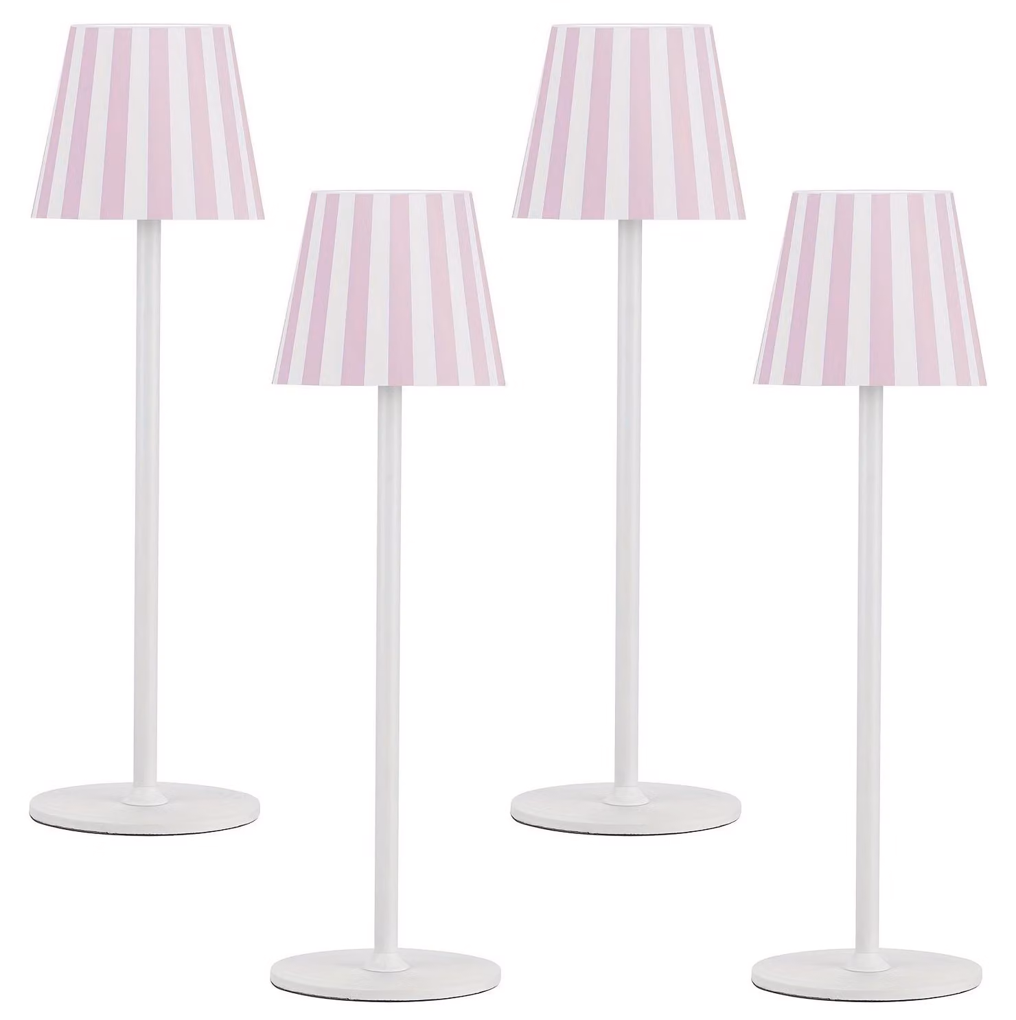 Lampada da tavolo LED senza fili - Lampada LED - Luce notturna - Lampada da scrivania - Illuminazione d'ambiente - Set di 4 lampade rosa e bianche