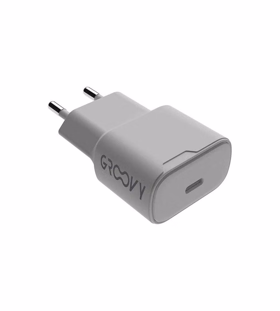 Groovy Spina Muro Fast Charger 20W 1 Porta USB-C Ricarica Rapida