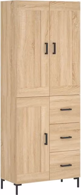 Credenza | Madia | Buffet da pranzo | Armadio da pranzo Rovere Sonoma 69,5x34x180 cm in Legno Multistrato