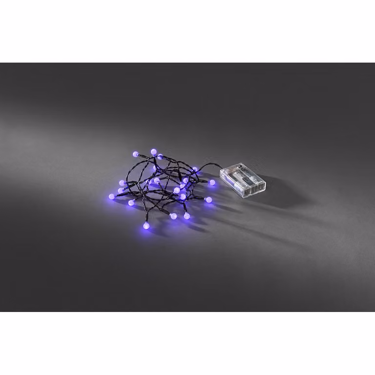 Konstsmide LED Globelichterkette 20 diodi colorati viola cavo nero