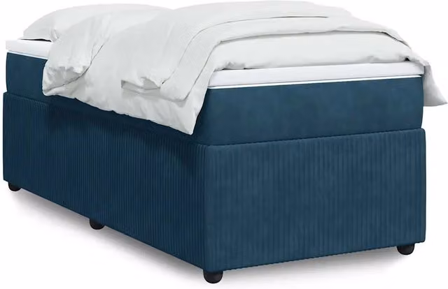 Giroletto a Molle con Materasso Blu Scuro 100x200 cm in Velluto 3285624