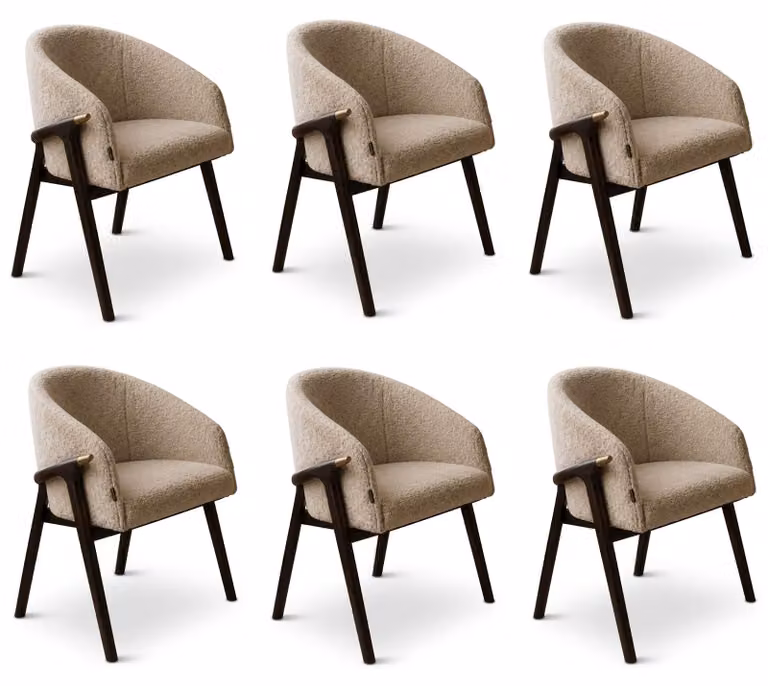 Eleganti sedie, 6 pezzi, con imbottitura di alta qualità e design raffinato