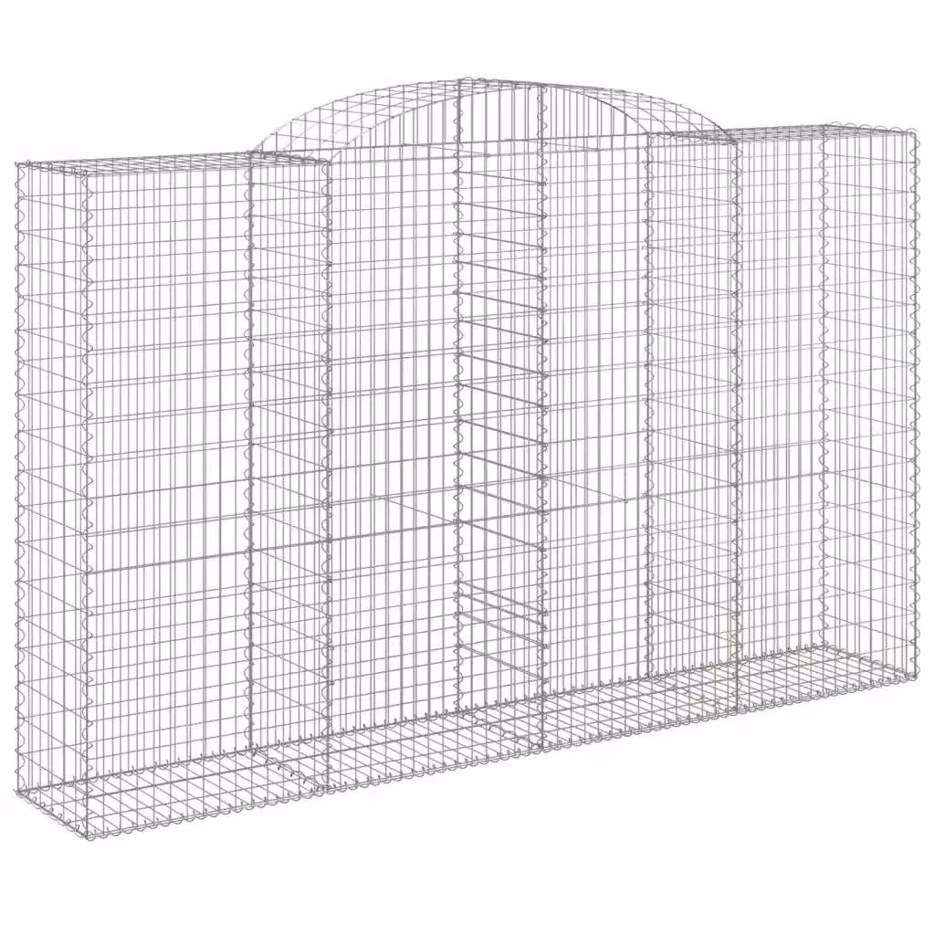 Cesto Gabbione ad Arco vidaXL in Acciaio Zincato Grigio L: 300 cm, P: 50 cm, H: 180/200 cm – 2