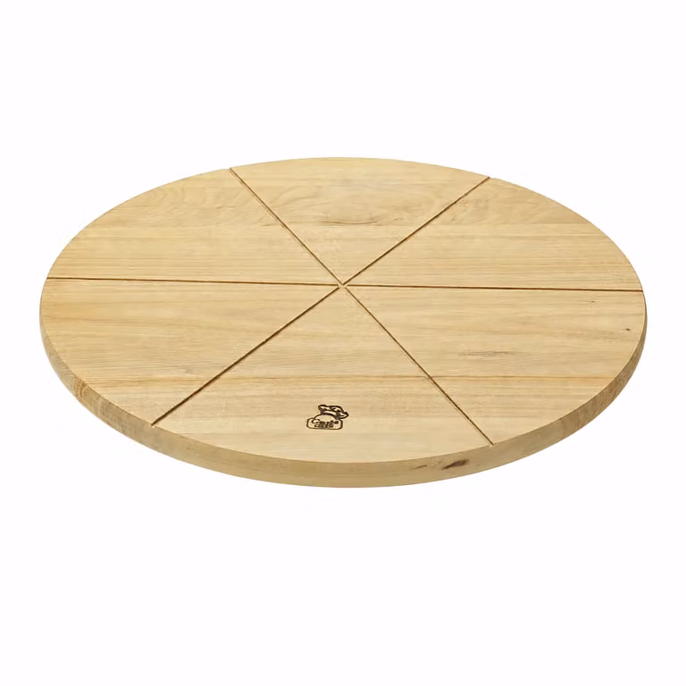 GUSTO CASA Tagliere girevole rotondo in legno marrone Diametro: 35 cm