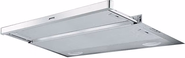 Cappa da incasso Smeg KSET91E2 in acciaio inox color silver con ricircolo a carboni attivi e display LED, Larghezza: 89,8 cm – 2