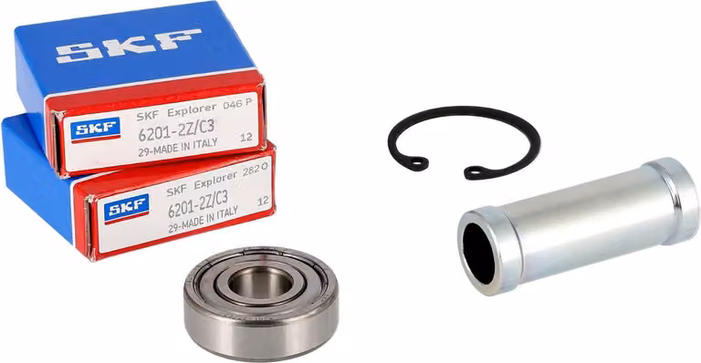 Set: cuscinetti a mozzo ruota con manicotto ruota rinforzato, con cuscinetti incapsulati - per Simson S51, SR50, KR51