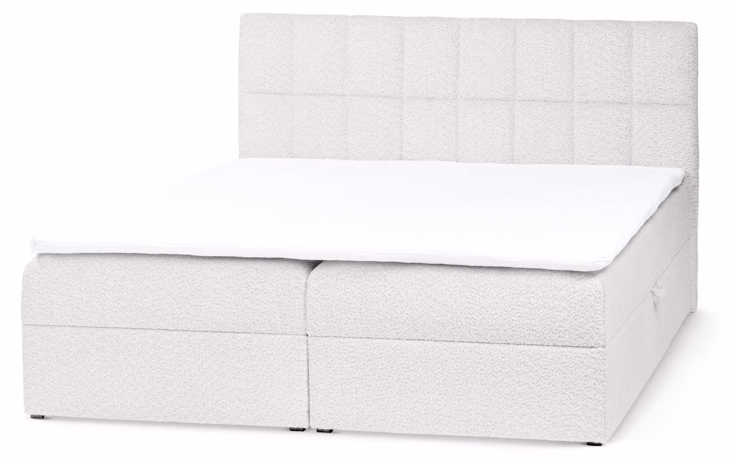 Letto con rete a molle Bazy, colore bianco, dimensioni 120 x 200 cm