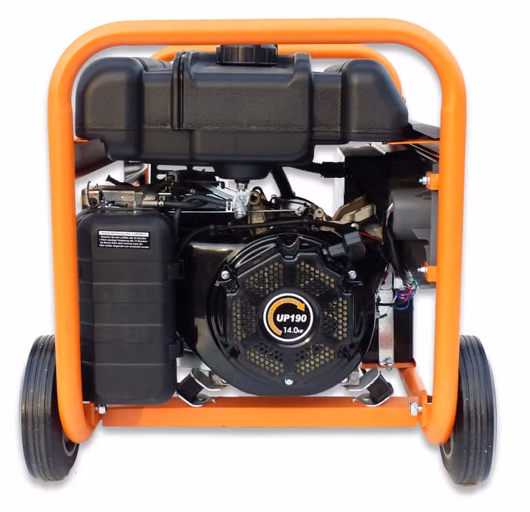 Generatore a benzina - Potenza: 6300W - Capacità serbatoio: 25L - Materiali: metallo e plastica - Funzione di alimentazione di emergenza