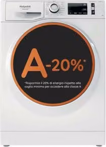 Lavatrice a libera installazione a carica frontale Hotpoint Ariston: 9,0 kg, - NG98W IT 869991680500