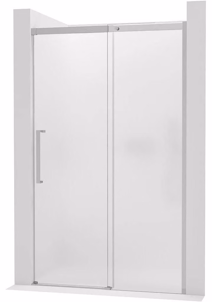 CERANO - Porta scorrevole per doccia Lantono - destra - 8 mm - Soft-Close - cromo, vetro smerigliato - 100x195 cm