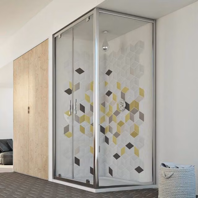 Box Doccia 70x80 AP. 80 CM H198 trasparente mod. Cristal Duo 2 Ante
