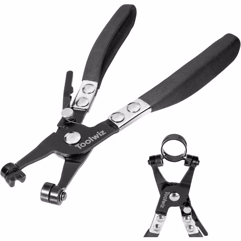 Pinza per fascette di tubi per auto, adatta a fascette a anello e a fascette piatte, confezione da 1 pezzo