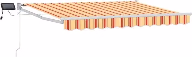 Tenda da Sole | Tenda retrattile manuale con LED Multicolore 3,5 x 2,5 m