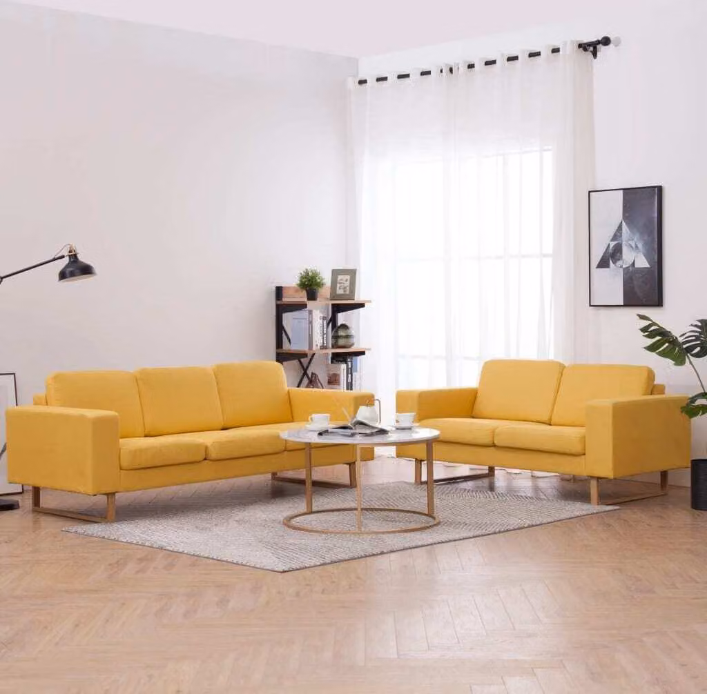Maison Exclusive - Set Divani 2 pz in Tessuto Giallo