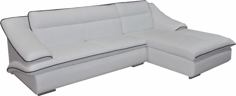 Eck Sofa Leder mit USB,Eck Garnitur Ecke Landschaft Polster Design Wohn L-Form