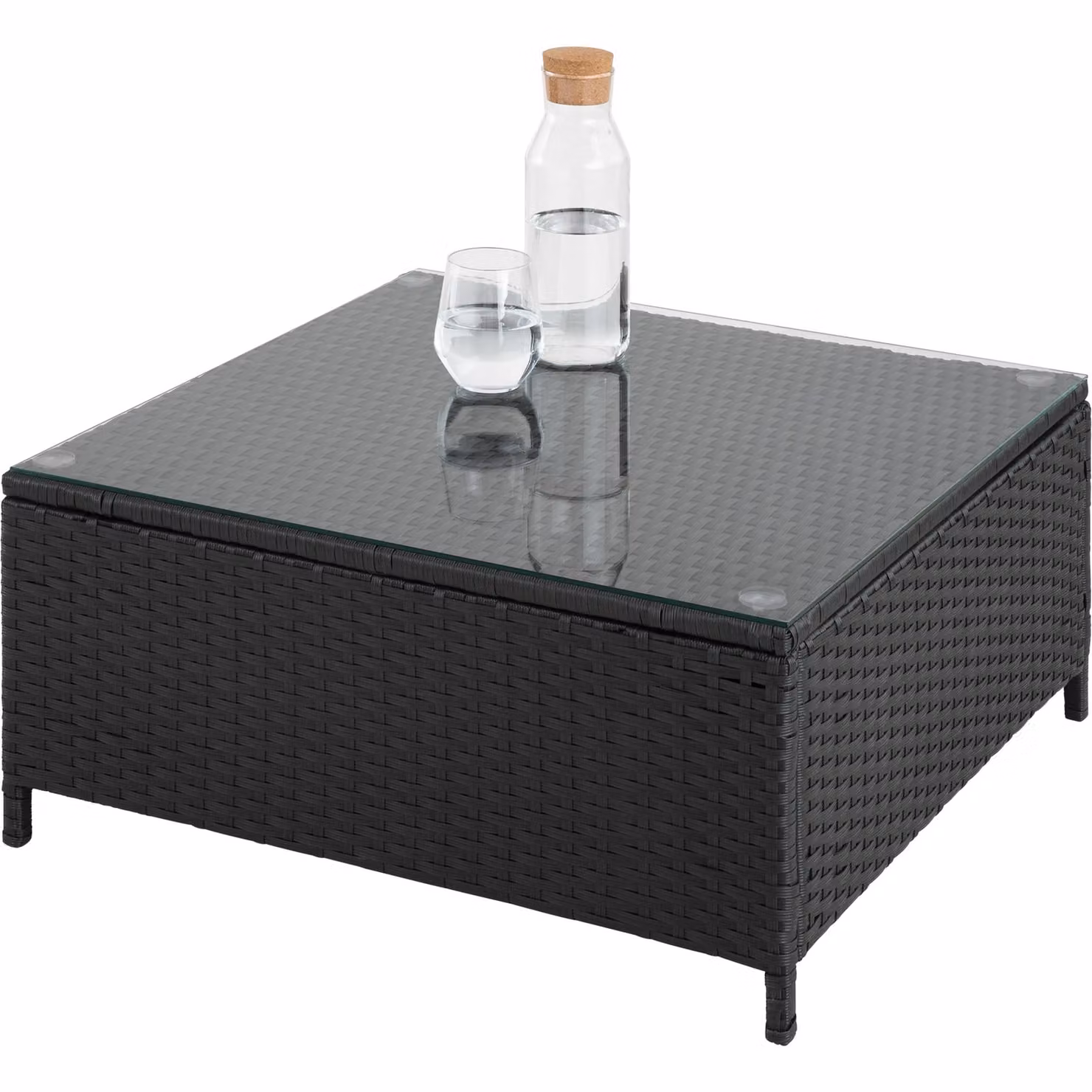 Salottino in rattan Siena - nero/grigio