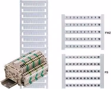 500 pezzi di etichette per morsetti Weidmüller DEK 5 FWZ 1,3,5-19 0235860000