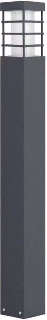 Paletto da giardino SU-MA RADO II grigio scuro con attacco E27 e protezione IP54, Altezza: 75 cm – 1