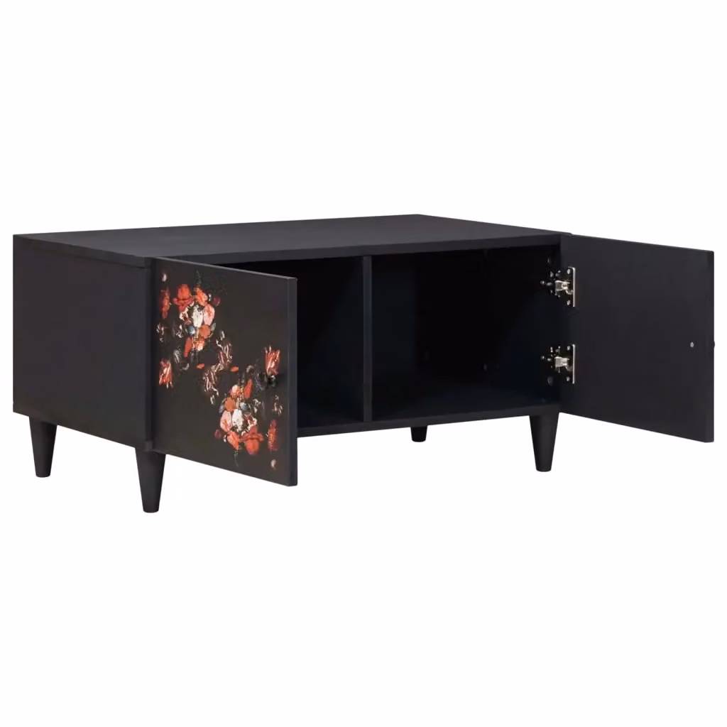 Tavolino da salotto moderno vidaXL in legno di mango multicolore L: 80 cm, P: 50 cm, H: 40 cm – 2