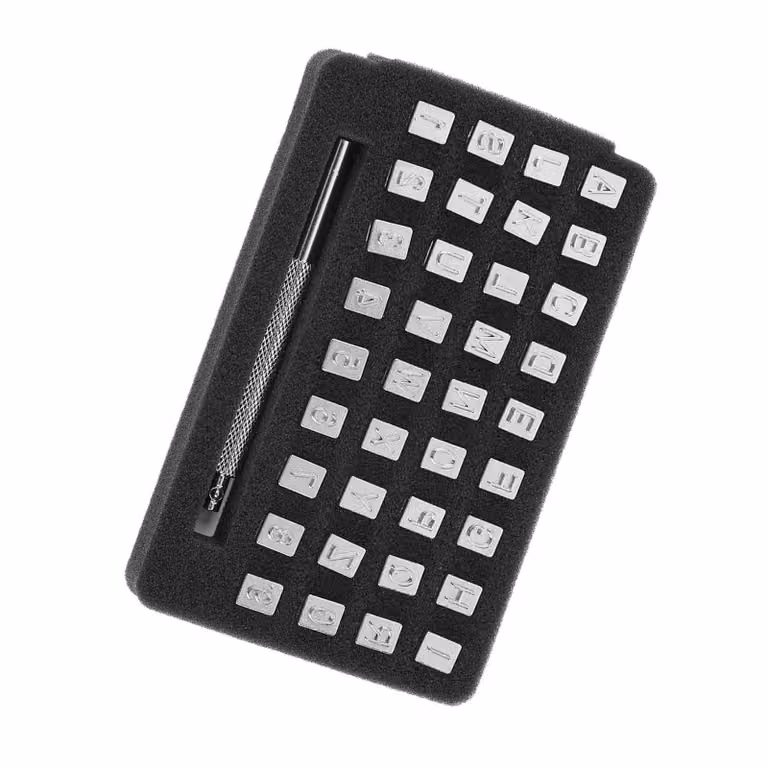 36pcs acciaio lettera numero pelle timbro strumento per il fai da te artigianato stampa 6 mm