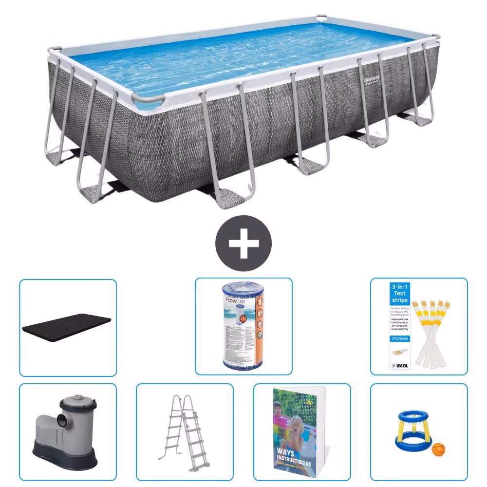 Bestway Power Steel, piscina rettangolare - 549x274x122 cm - 6 pezzi, modello S541
