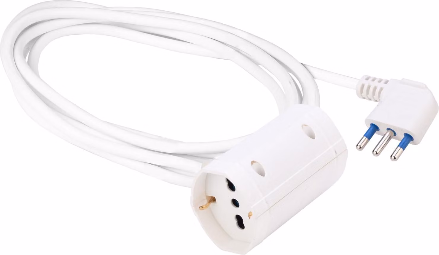 Poly Pool PP2629 Prolunga Elettrica 5 metri Bianca con 2 Prese Pluristandard 16A