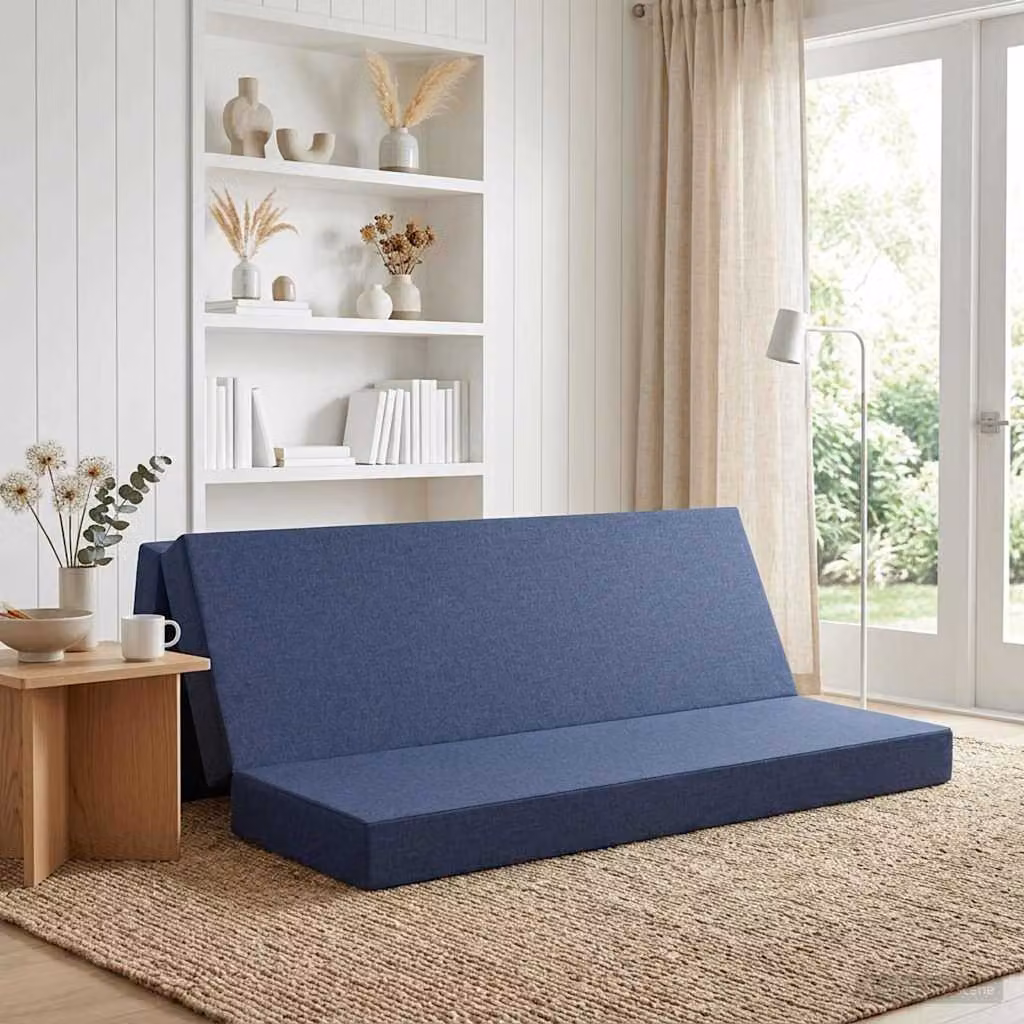 vidaXL Divano Letto Pieghevole Moderno Blu L: 200 cm, P: 67 cm, H: 45 cm