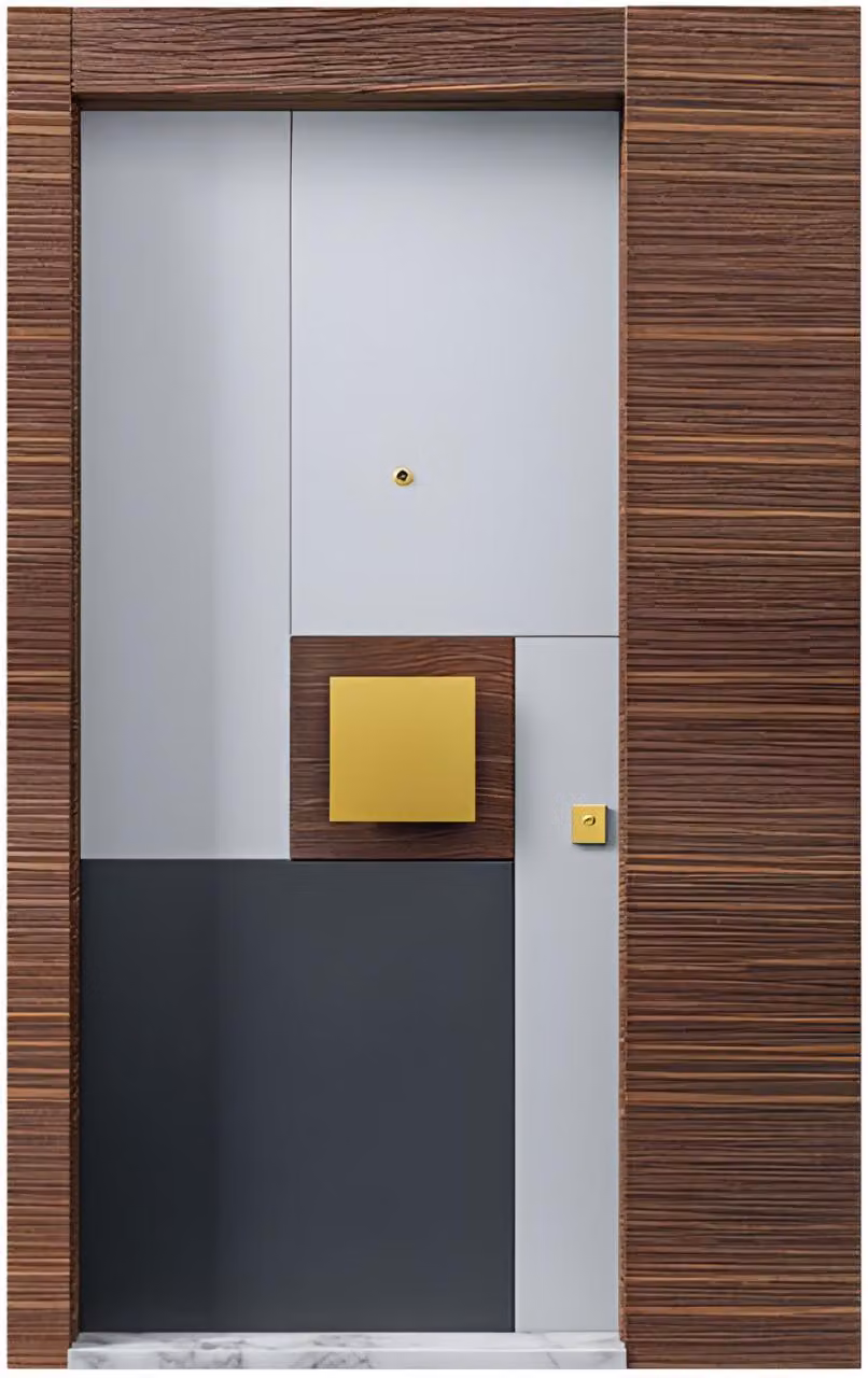 Hochwertige Wohnungstür Designer Zweifarbige Haustür Hotentüren