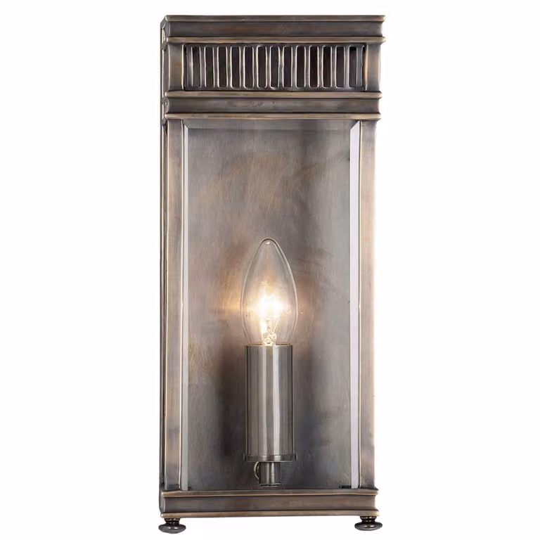 Applique da esterno Holborn, bronzo scuro, 1xE14x40W, ottone, dimensioni: 31x13x11 cm, IP44, Elstead