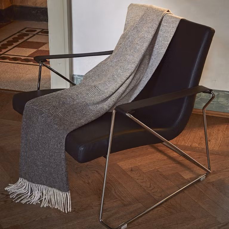 VIE Plaid - Taglia: 130x170,Colore: VIE - NATURALE/GRIGIO